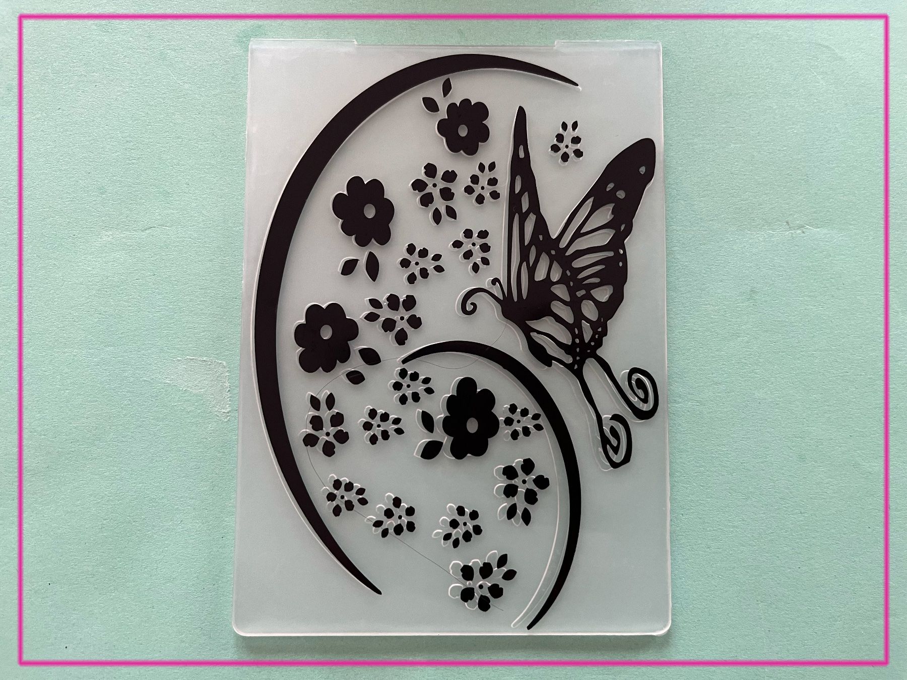 Sciablone: Schmetterling / Blumen / Schnörkel - Prägeschablone – Nuovo e nell'imballaggio originale da Frenkendorf venduto da jazzplatten