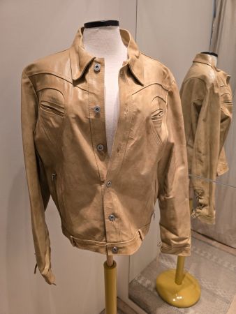 Echtlederjacke beige, Gr. M, stilvoll & gut erhalten