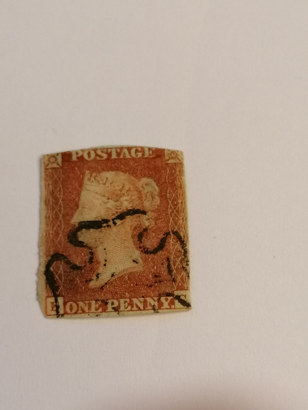 Alle Briefmarken: One Penny red 1841, Platte 10 – Gebraucht aus Happerswil von tschergi