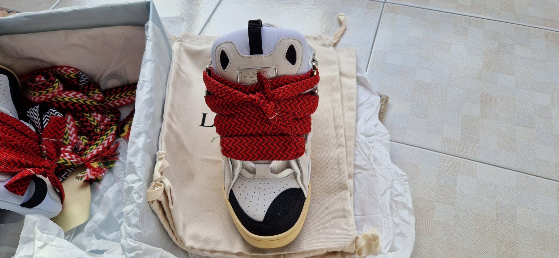 Lanvin Scarpe da uomo: Baskets en cuir Lanvin Curbs – Nuovo (secondo la descrizione) da Lausanne venduto da cristina-p 3