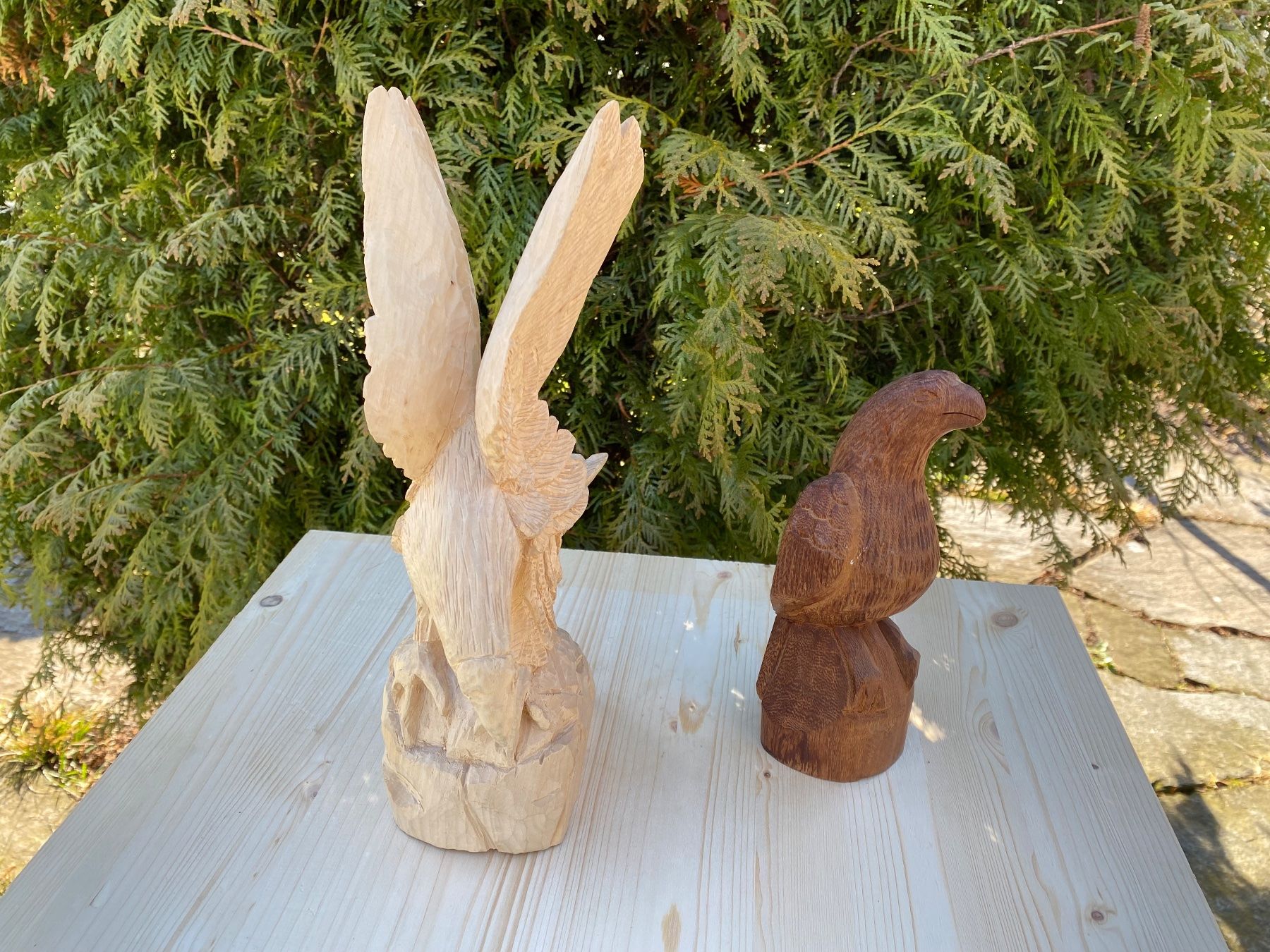 Statuette: 2 schöne geschnitzte Adler aus Holz – Usato da Feldbach venduto da Olive1 4