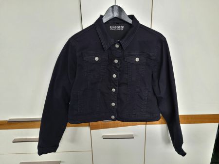 Schwarze Jeansjacke Gr. 176 für Teenies