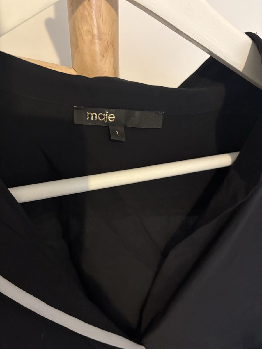 Maje Blusen: Maje black silk blouse 100% - Size 36 – Gebraucht aus Genève von ane_dr7w 1