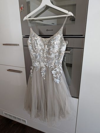 Princess cocktail dress from Mascara in silver size XS / 34
