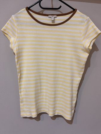 EDC T-Shirt S gelb/weiss gestreift