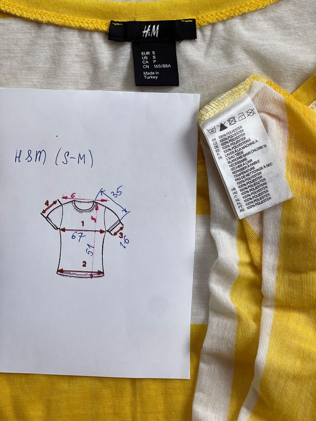 H&M Top: H&M  S M Neu/NP15CHF  Gelb – Nuovo (secondo la descrizione) da Kölliken venduto da Prscoo 4