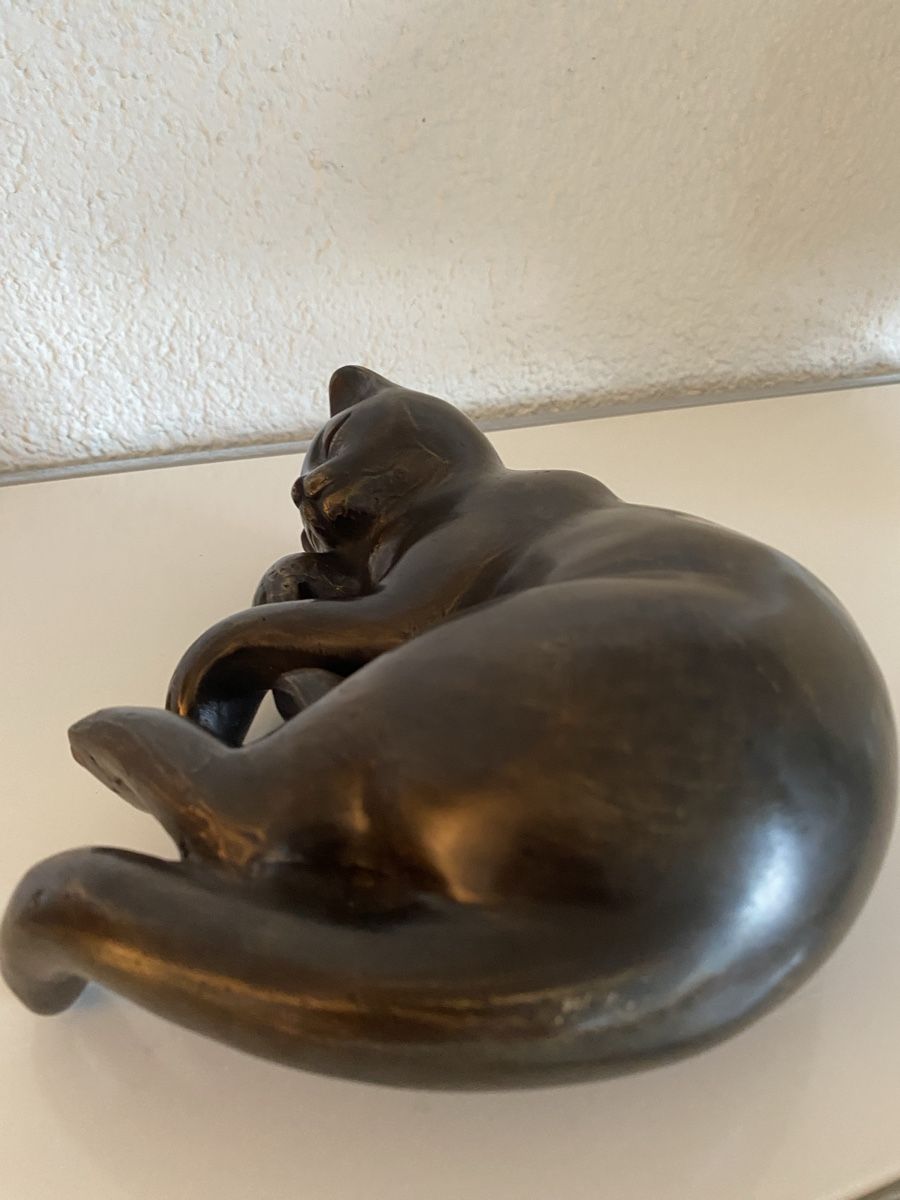 Sculture & Statue: Bronze Katze schlafend – Nuovo e nell'imballaggio originale da Zürich venduto da eileenchen1 4