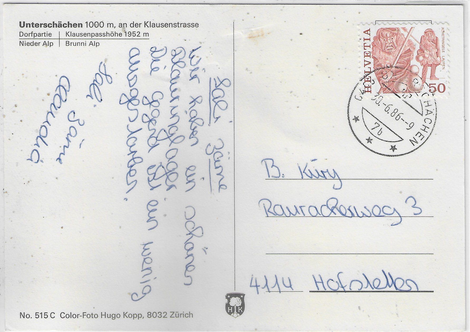 Cartoline postali: Unterschächen - Multiview – Usato da Ettingen venduto da Kartenplanet 1