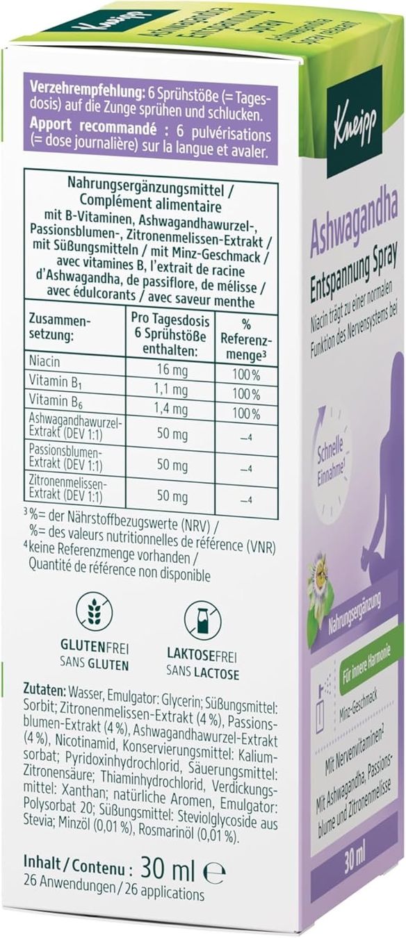 Cibi & Specialità: Ashwagandha Entspannung Spray – Nuovo (secondo la descrizione) da Salez venduto da EMERCARO 2