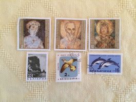 6 Stk. Briefmarken BULGARIEN,gestempelt/postfrisch