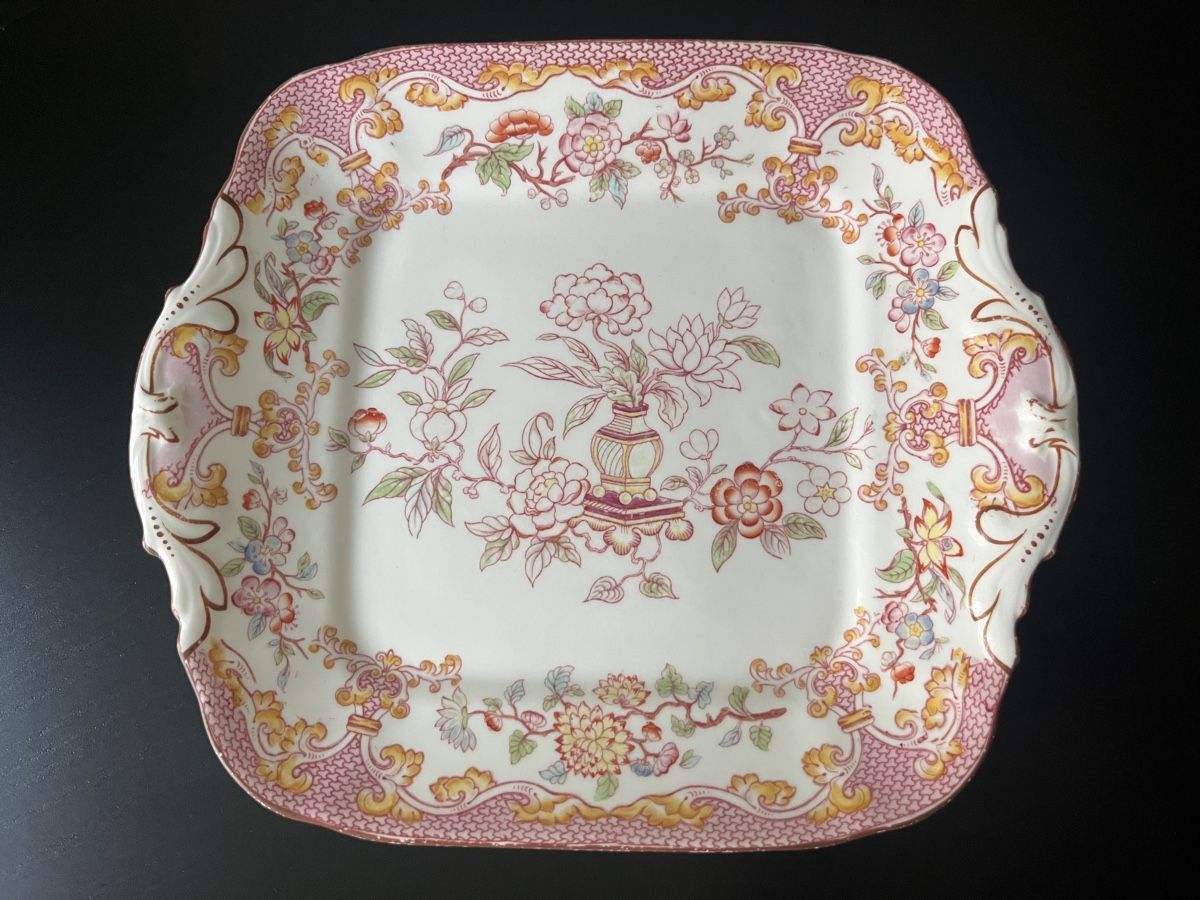 Servierplatten: Antique Sarreguemines Minton Pink Platter – Gebraucht aus Zürich von Nowstalgia 2