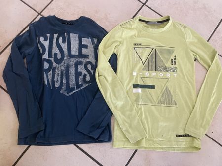 2 Langarmshirts Gr.140 Sisley urban WISE GUYS