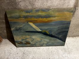 Ölgemälde Winterlandschaft 1925