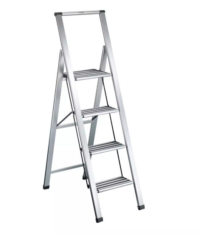 Scale: technocraft Alu-Klappleiter SLIMSTEP, 4 Stufen – Nuovo e nell'imballaggio originale da Koppigen venduto da Bracher_Mail-House