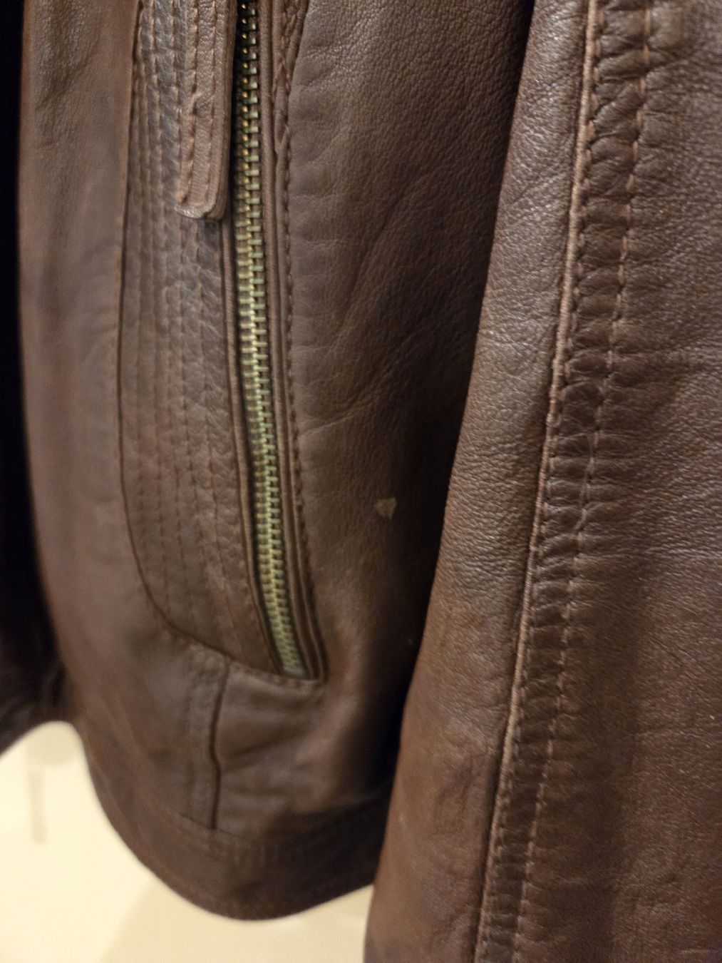 Moorer Jacken: Veste en cuir brun David Moore, taille 54 – Gebraucht aus la Chaux-de-Fonds von Firenze6 6