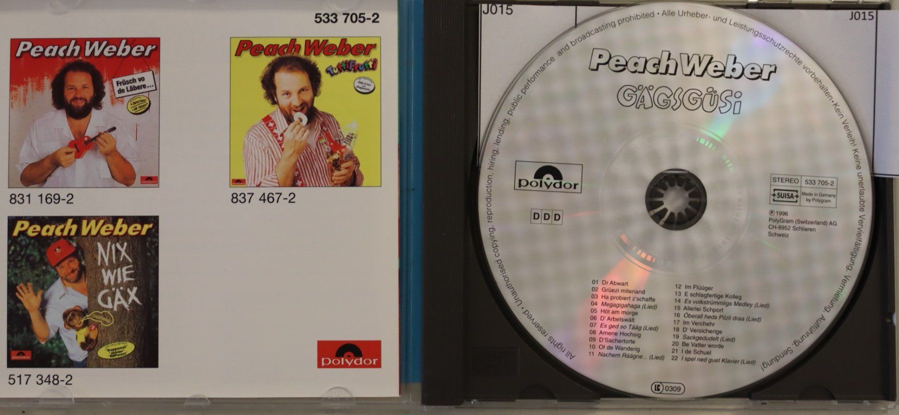 CD: Peach Weber – Gägsgüsi – Usato da Luzern venduto da CONTENTI 1