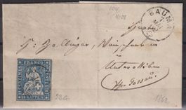 Strubel Falzbrief 1862 von BAUMA nach Unterottikon