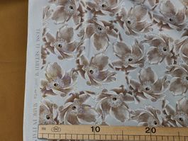 Ital. Seide 100% Stoff Seta stampata 1.40x1.40m Fiori