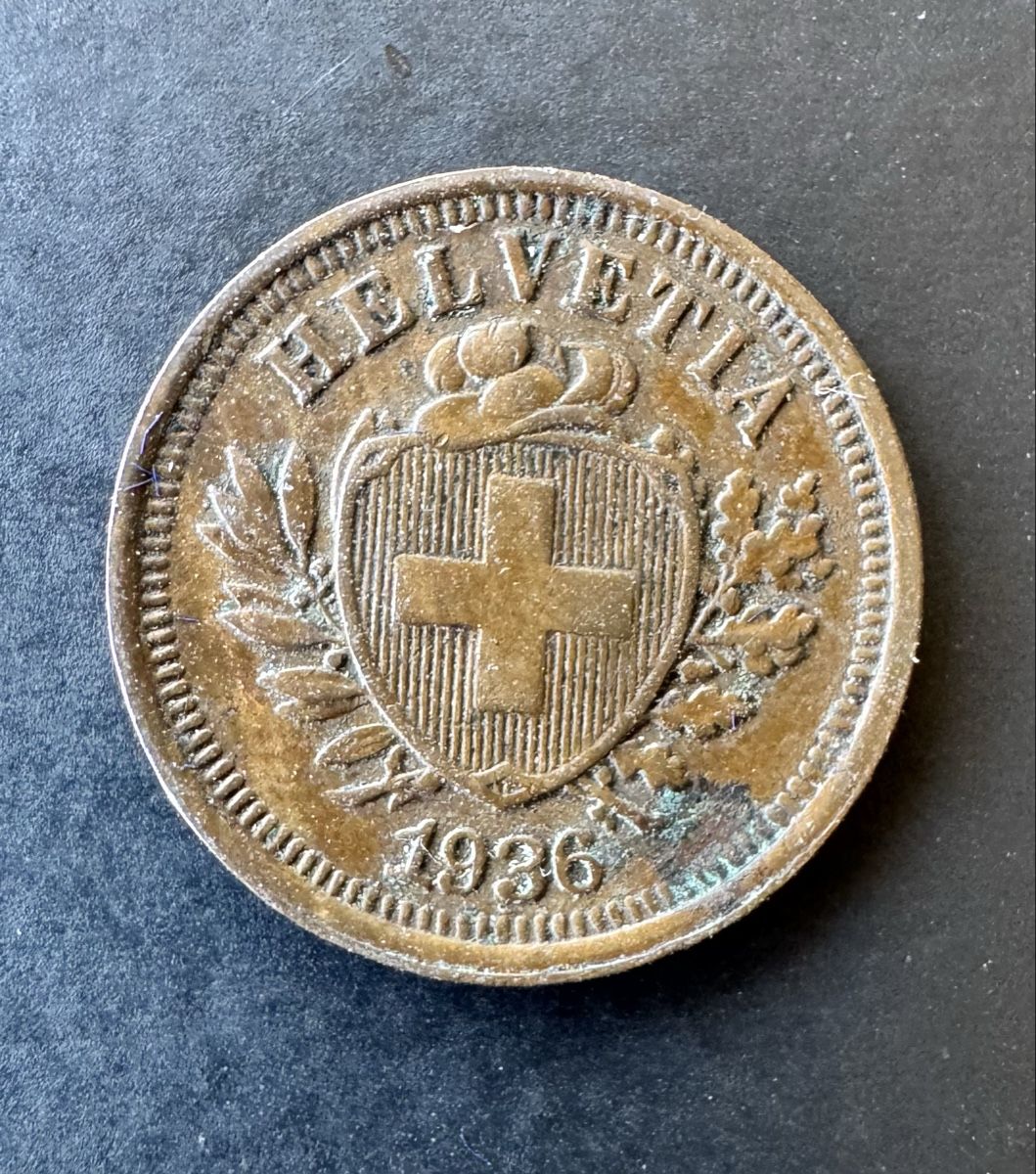 Tutti le monete: 1 Rappen 1936 – Usato da Meilen venduto da coins4sale