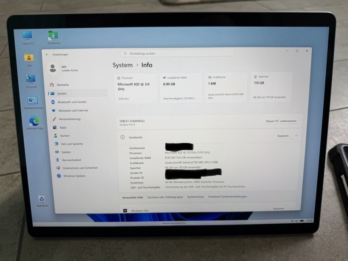 Microsoft Tablet PC: Microsoft Surface X SQ1 inkl. Case – Usato da Burgdorf venduto da manusch02 5