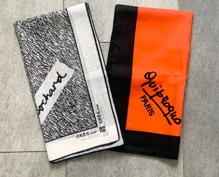 2 Foulard von Grès Paris "Cabochard und Quiproquo"