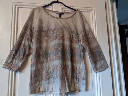 MANGO : Shirt imprimé pastel flou M-L