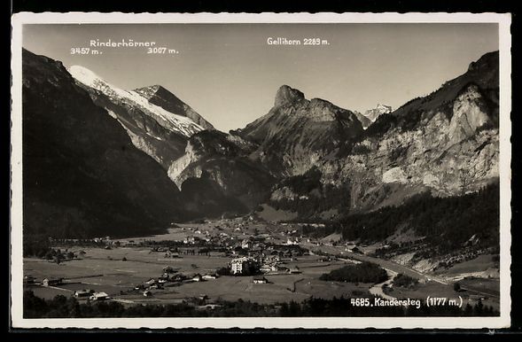 Ansichtskarten: Kandersteg, Dorfansicht mit Rinderhörne – Gebraucht aus Berlin von bartko-reher