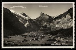 Kandersteg, Dorfansicht mit Rinderhörne