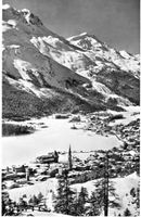 St. Moritz Dorf und Bad mit Piz Corvatsch