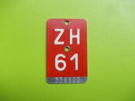 Zum 65. Geburtstag! ... Velonummer / Fahrradnummer ZH 61