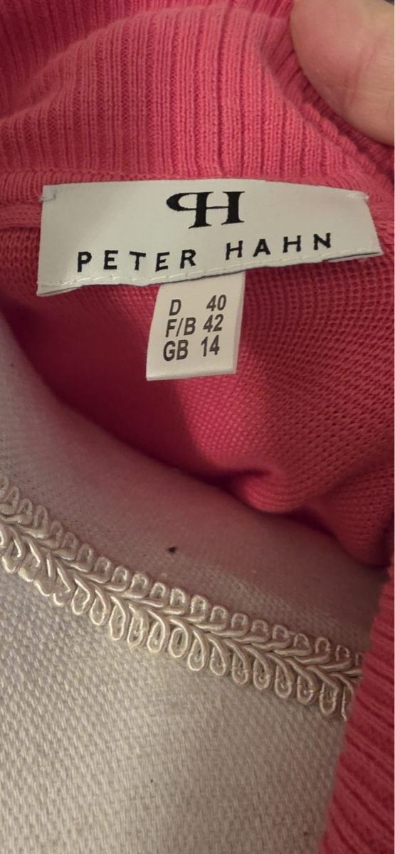 Peter Hahn Giacche: Peter Hahn Strickblazer Baumwolle pink Grösse 40  – Usato da St. Gallen venduto da mania03 2