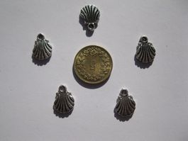 10 Anhänger metall, Muschel