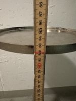 Silberner Beistelltisch, Höhe 83 cm, Vintage Look!
