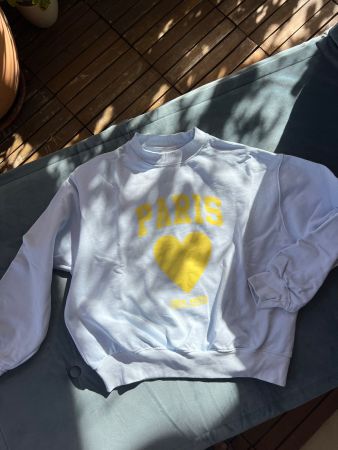 Sweatshirt Zara Paris hellblau Grösse 164 Gr. 13/14J