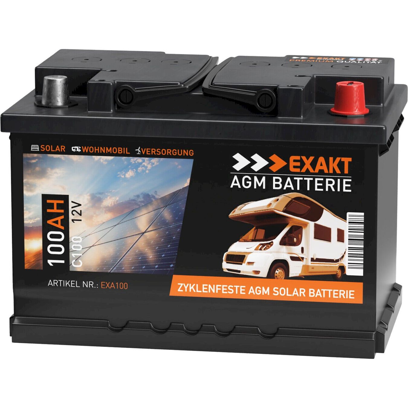 Elettrotecnica: EXAKT Solarbatterie 100Ah 12V – Nuovo e nell'imballaggio originale da Bottighofen venduto da zaap