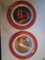 2 Teller Feuerwehrmann Sam Kindergeschirr, Top Zustand!