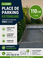 Place de parking extérieure Onex (1213)