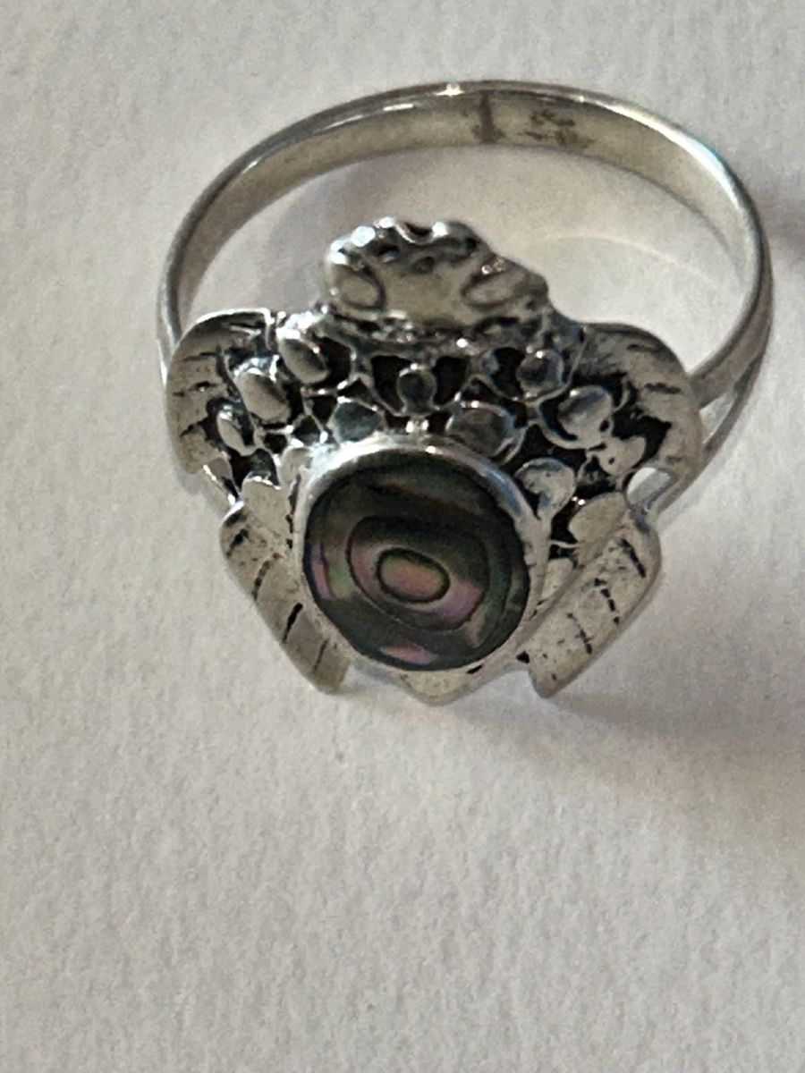Anelli: Silber Ring Schildkröte mit Abalone Muschel – Usato da Düdingen venduto da Reconflo 2