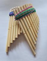 Panflöte Bambus 30 cm, 13 Röhren, PERU, Neu!!