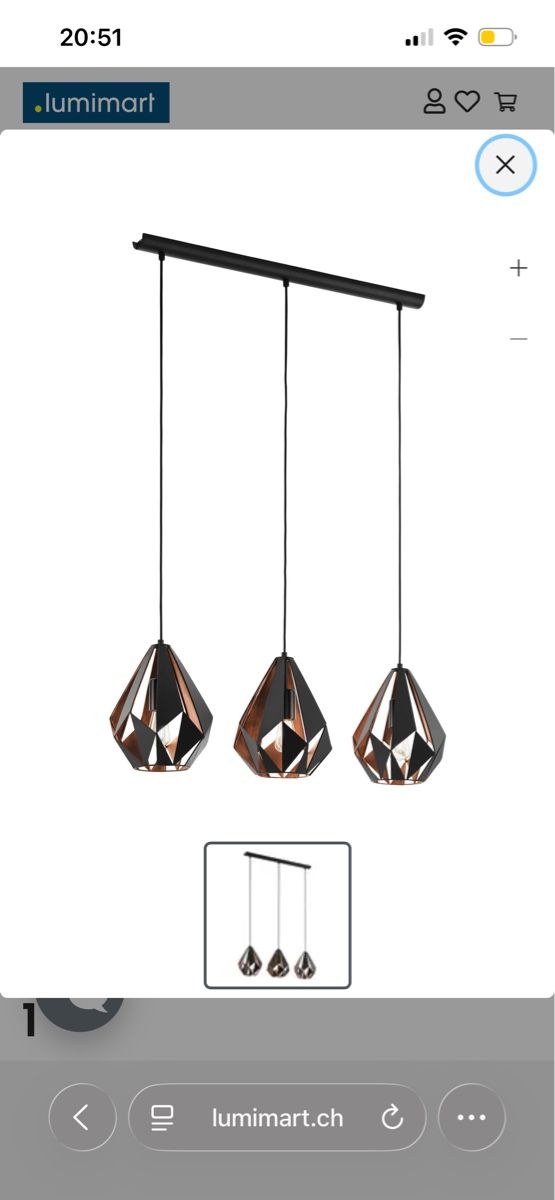 Livique Lampadari & plafoniere: Wohnzimmer Lampe – Nuovo (secondo la descrizione) da Luzern venduto da joelle14