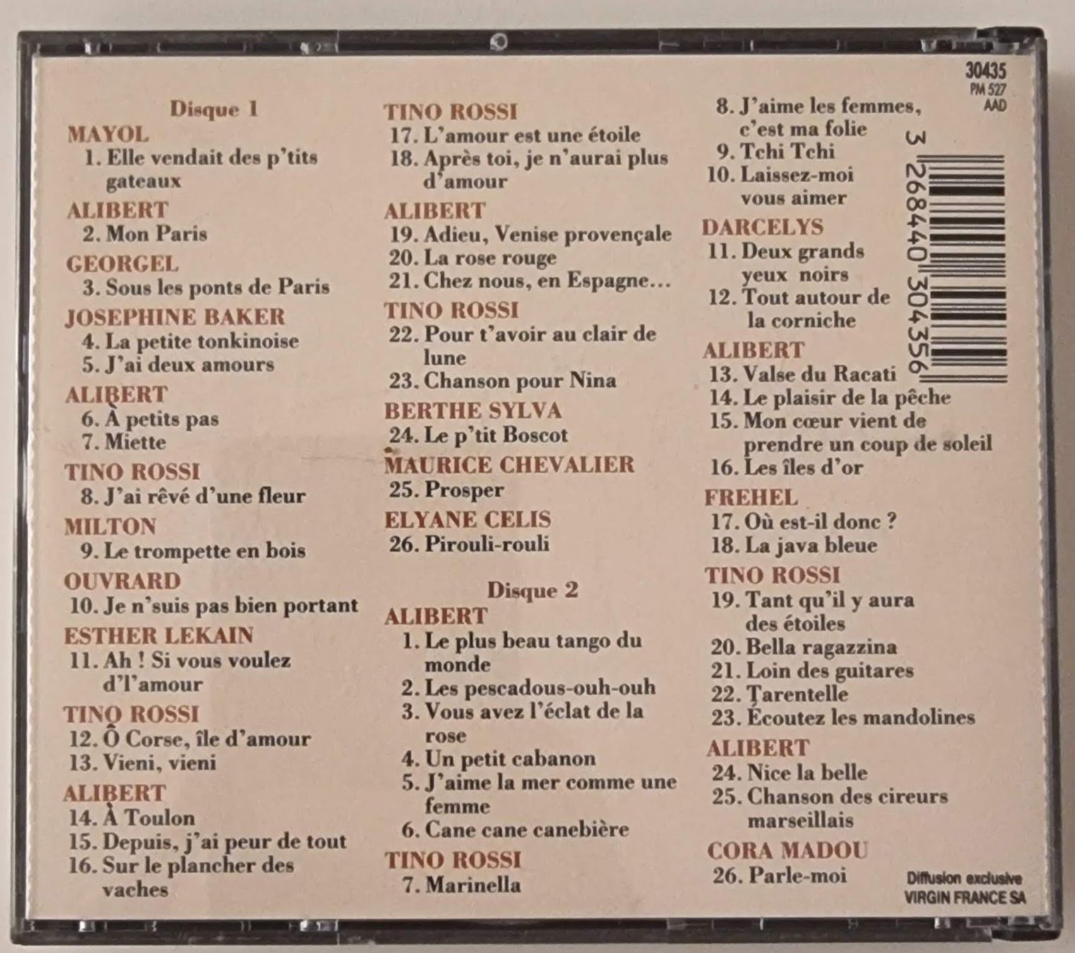 CD: Double CD 52 chansons de Vincent Scotto – Usato da La Tour-de-Peilz venduto da Resize 1