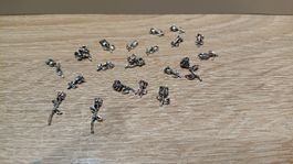 Silber Rosen Nagel Schmuck Nails (20 Stück)