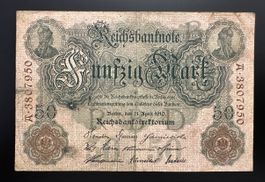 Reichsbanknote 1910 Fünfzig Mark