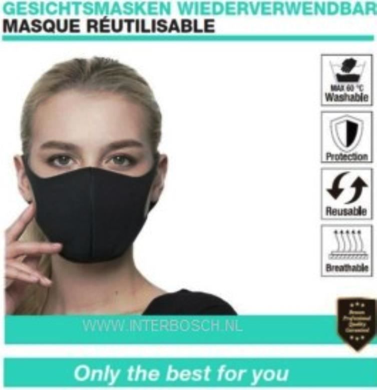 Gesichts- und Gehörschutz: 3er Set  GESICHTSMASKE waschbar  Aktion – Neu und originalverpackt aus St. Gallen von schnaeppchen-preise 2