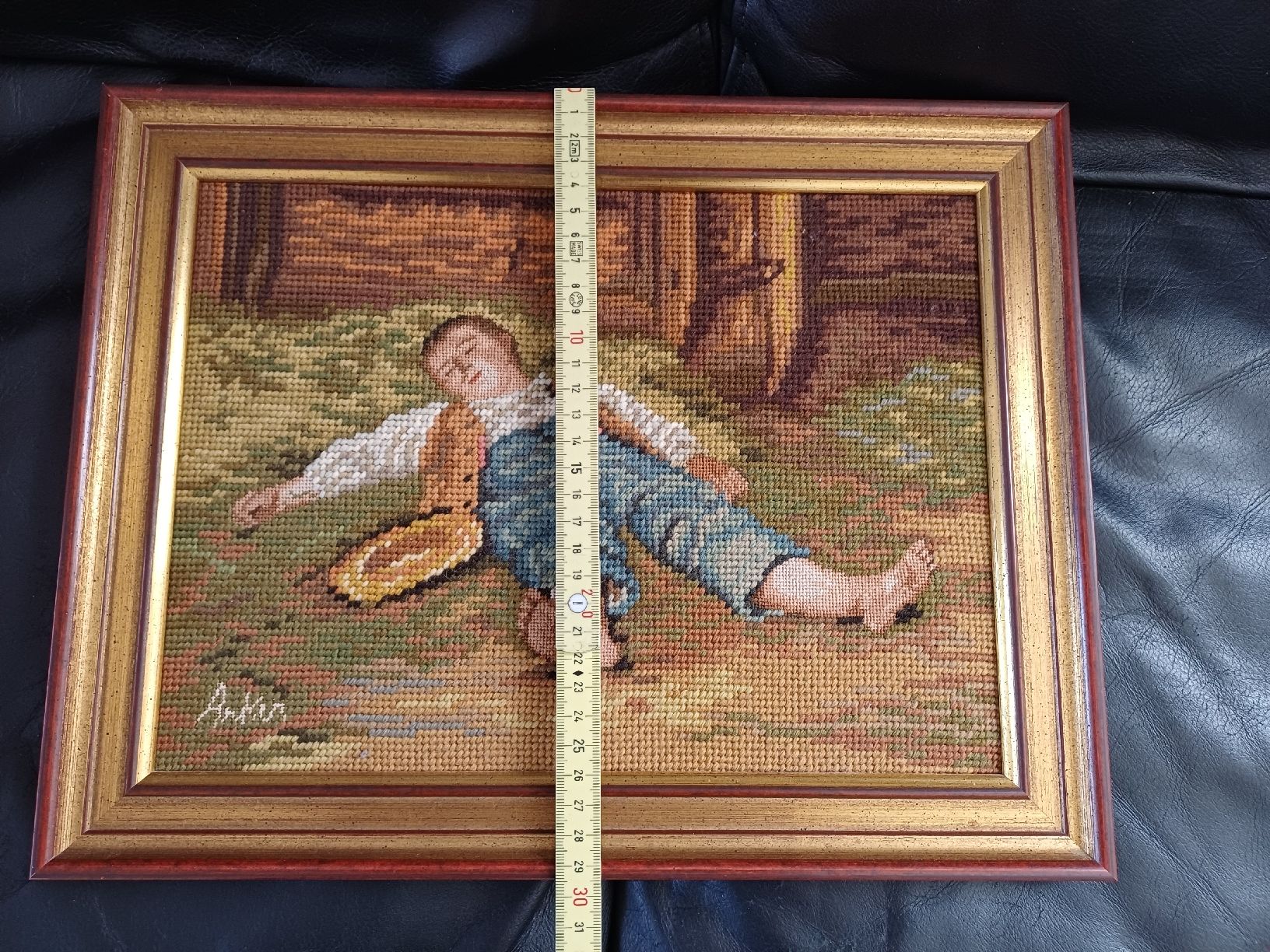 Foto & Immagini: Anker Stickbild "Schlafender Hirtenjunge,Gobelin – Usato da Ebersecken venduto da Napf08 3