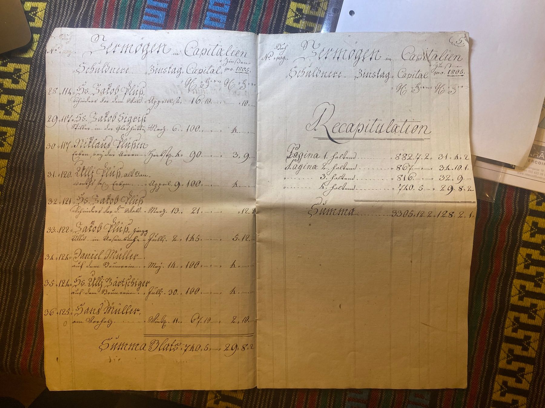 Documenti: 1805 Gemeinde-Rechnung Ryken – Usato da Langendorf venduto da Antik-Samariter 2