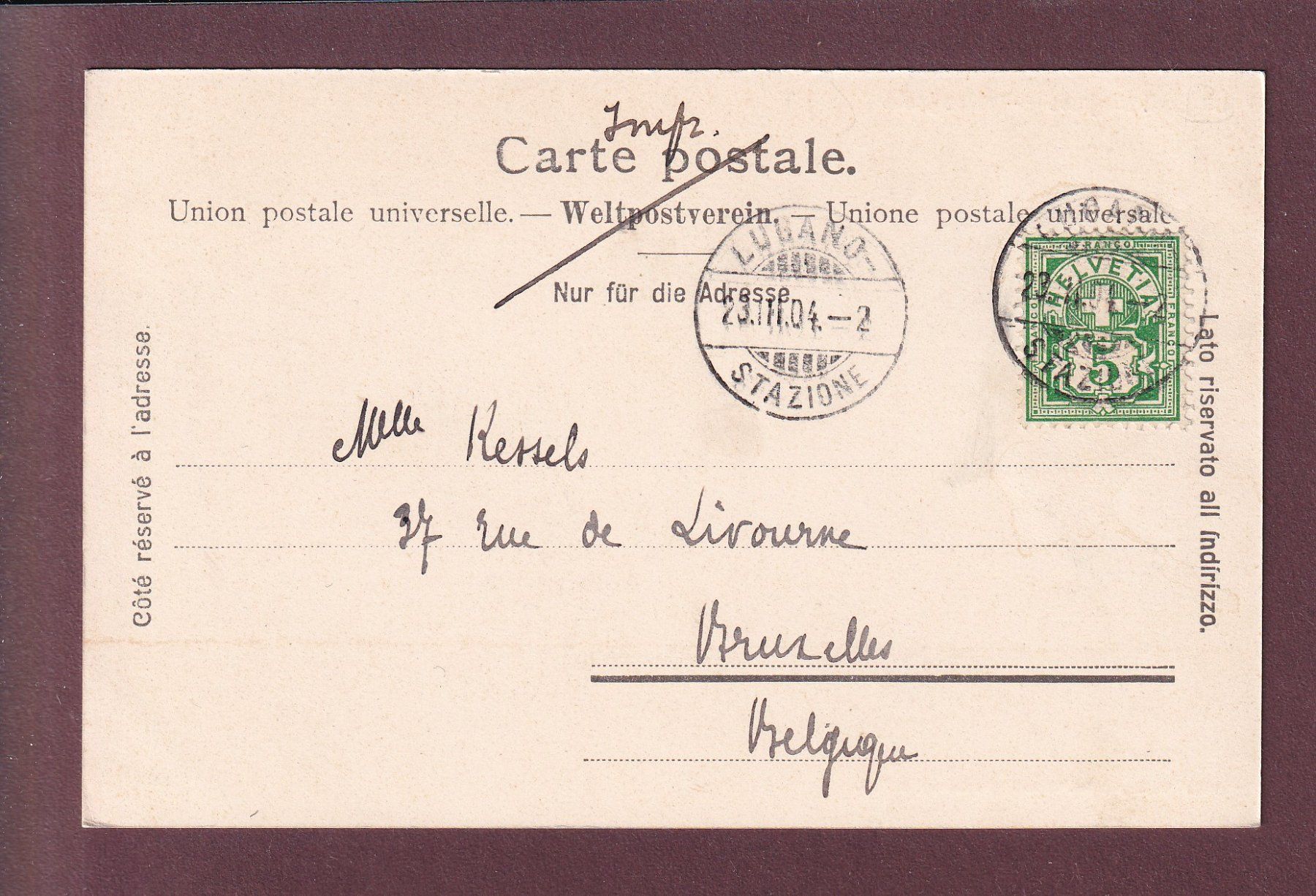 Ansichtskarten: ALBOGASIO - 1904 – Gebraucht aus Pully von nicecards 1