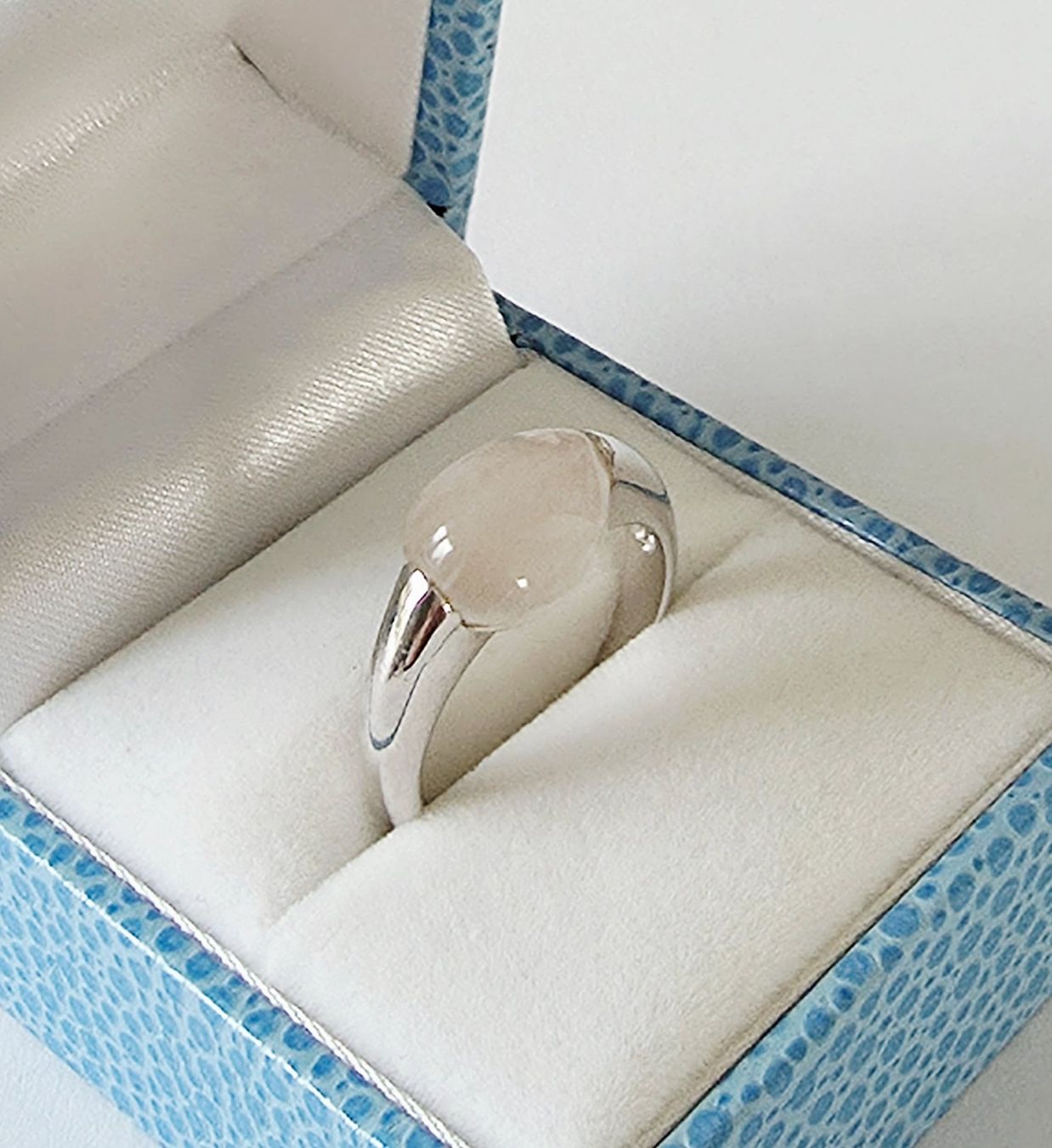 Ringe: Schlichter Silberring 925  mit Rosenquarz  - NEU – Neu und originalverpackt aus Uetikon am See von Coralreef 2