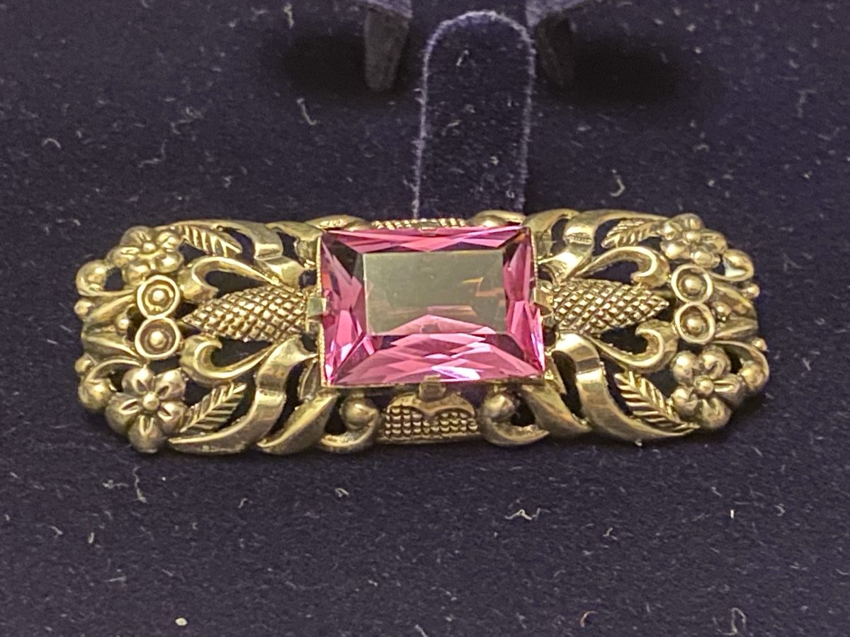 Spille & Fermagli: Vintage Brosche mit rosa Stein - Einzigartiges Schmuckstück – Usato da Killwangen venduto da BeautysAndEmmas 1