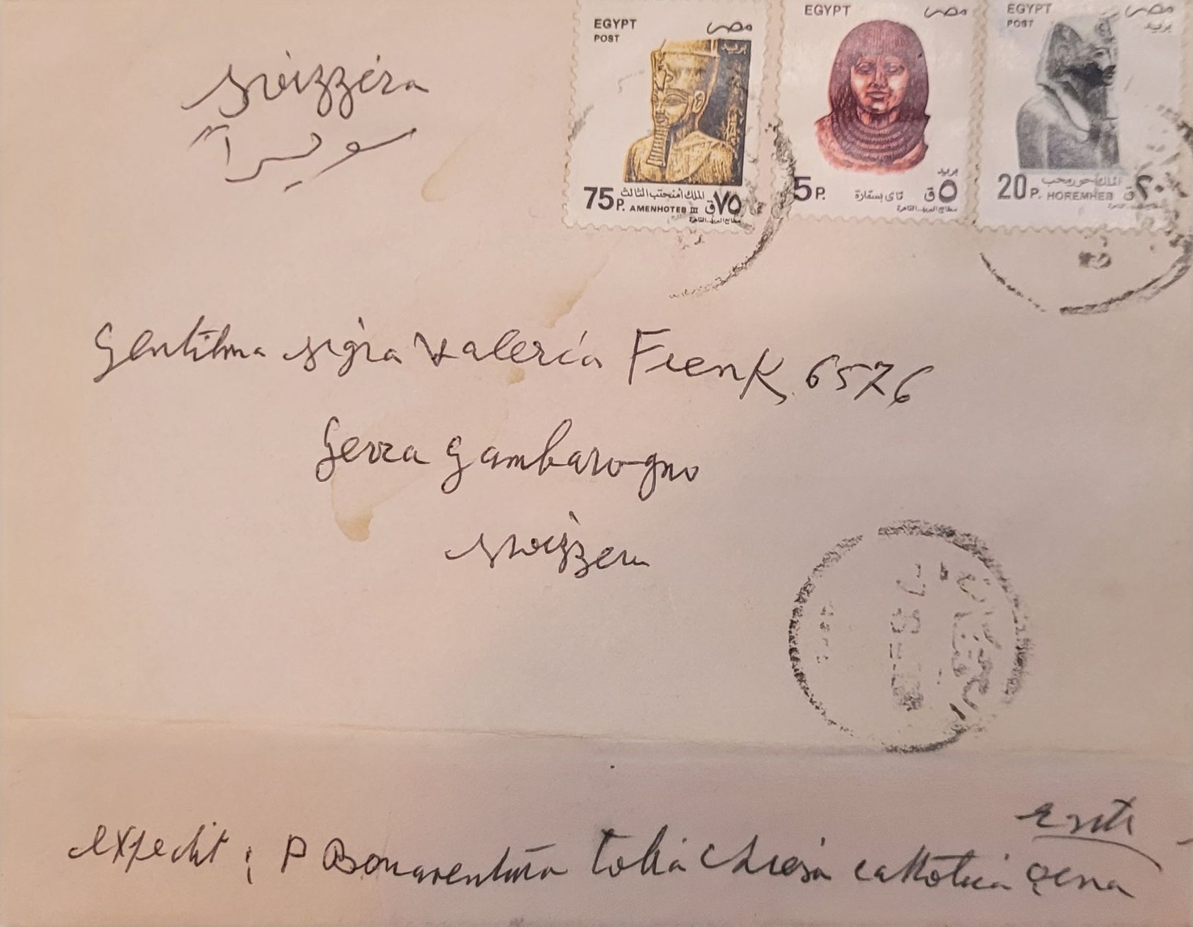 Tutti i francobolli: Diverse Briefe aus Ägypten – Usato da Unterentfelden venduto da Grotto5 5